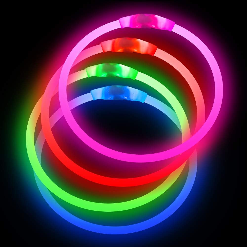 Led Dog Collar, USB Rechargeable Flash Light up Dog Collar | Pet Safety Necklace Makes Your Beloved Dogs Be Seen at Night for Small Medium Large Dogs(Green)
