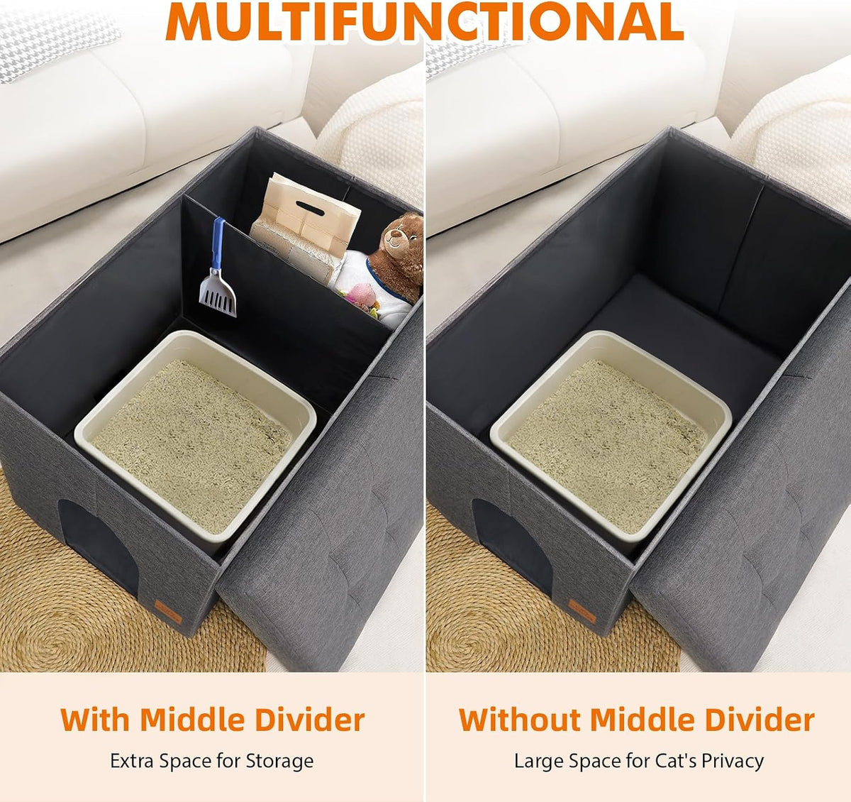 Stylish Cat Litter Box Enclosure - Ultimate Odor Control Furniture
