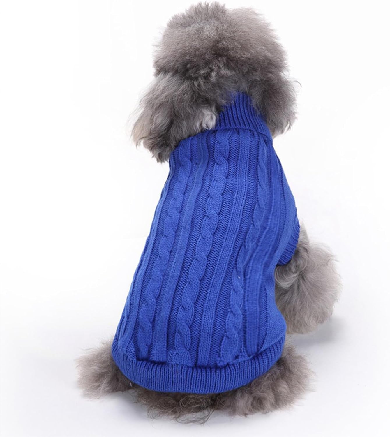 Knitted Small Dog Sweater, Turtleneck Pullover Warm Winter Puppy Clothes | Lightweight & Warm Knitted Winter Sweatshirt, Cold Weather Coat for Dog Girl & Boy, Cute Puppy Costume, Machine Washable