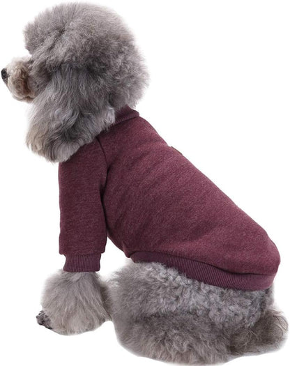 Pet Dog Classic Knitwear Sweater Warm Winter Puppy Pet Coat Soft Sweater Clothing for Small Dogs (XS, Brown)