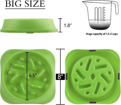 Dog Slow Feeder, Dogs Fun Slower Eating Bowl, Non-Slip Puzzle Bowls, Pet Preventing Choking Food Feeder, Anti-Gulping Healthy Stop Dog Bowl for Faster Eaters