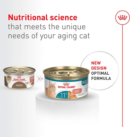 Senior Cat Wet Food 11+ Royal Canin Aging Thin Slices Gravy 3oz 12 Pack