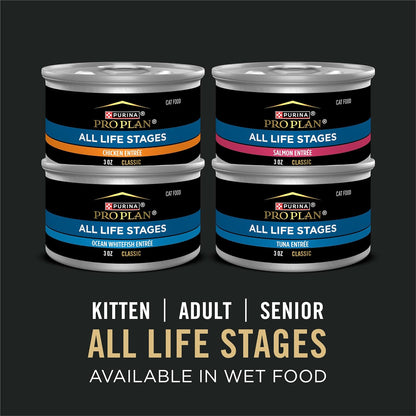 Purina Pro Plan All Life Stages Chicken Formula Dry Cat Food - 3.2 lb Bag for Optimal Nutrition