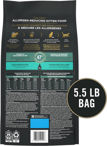 Purina Pro Plan Liveclear Chicken & Rice Dry Kitten Food - 5.5 lb Bag for Happy, Healthy Kittens