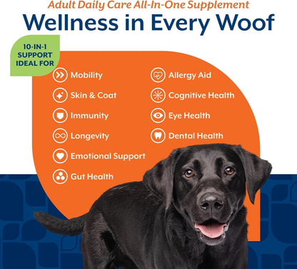 Dog Multivitamin Soft Chews 10 in 1 Joint Skin Digestion Immune 60ct