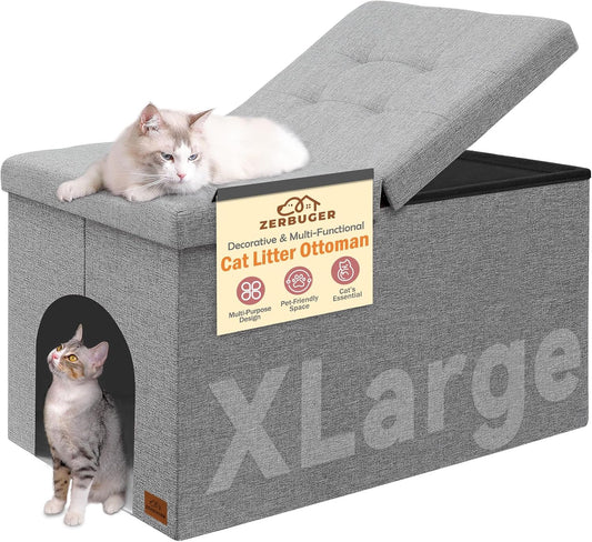 Stylish  Cat Litter Box Enclosure - Elegant Furniture for Ultimate Odor Control