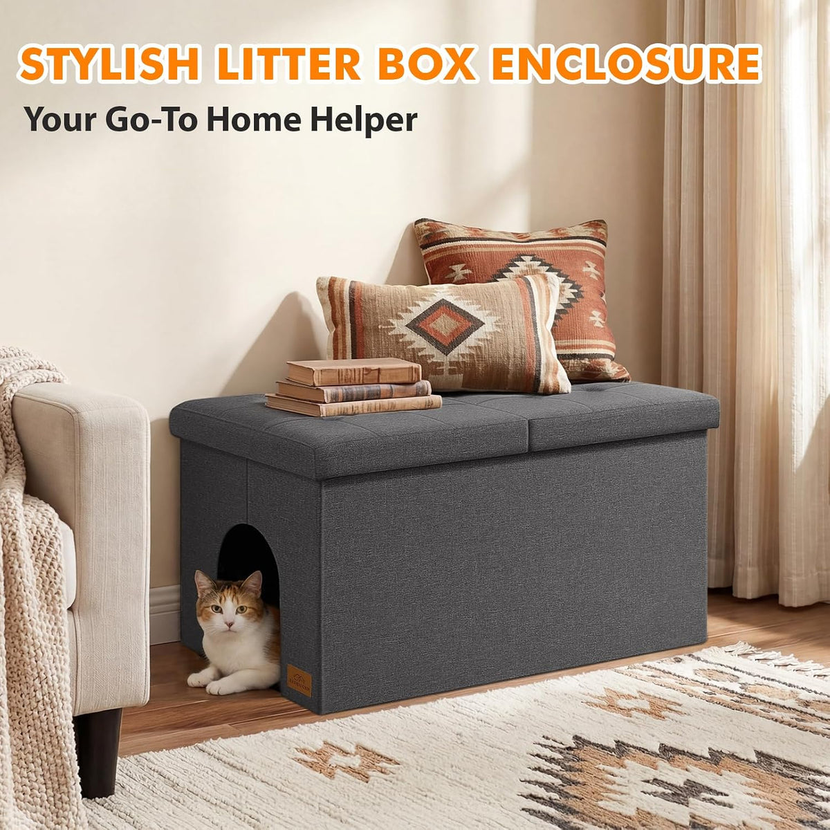 Stylish Cat Litter Box Enclosure - Ultimate Odor Control Furniture