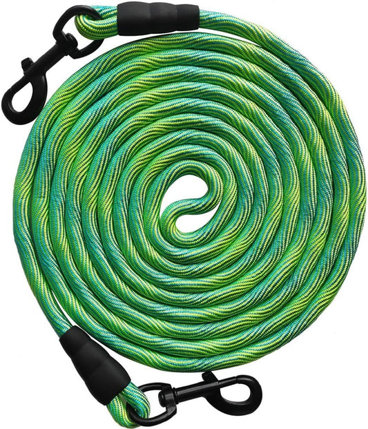 8/12/20/30/50/75Ft Dog Tie-Out Long Tether Rope Dog Lead for Yard | Large Medium Dogs Outdoor Yard Leash- Training, Playing, Camping, Backyard (Green, 50 Foot)