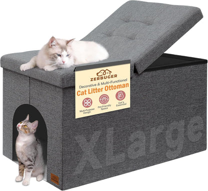 Stylish Cat Litter Box Enclosure - Ultimate Odor Control Furniture