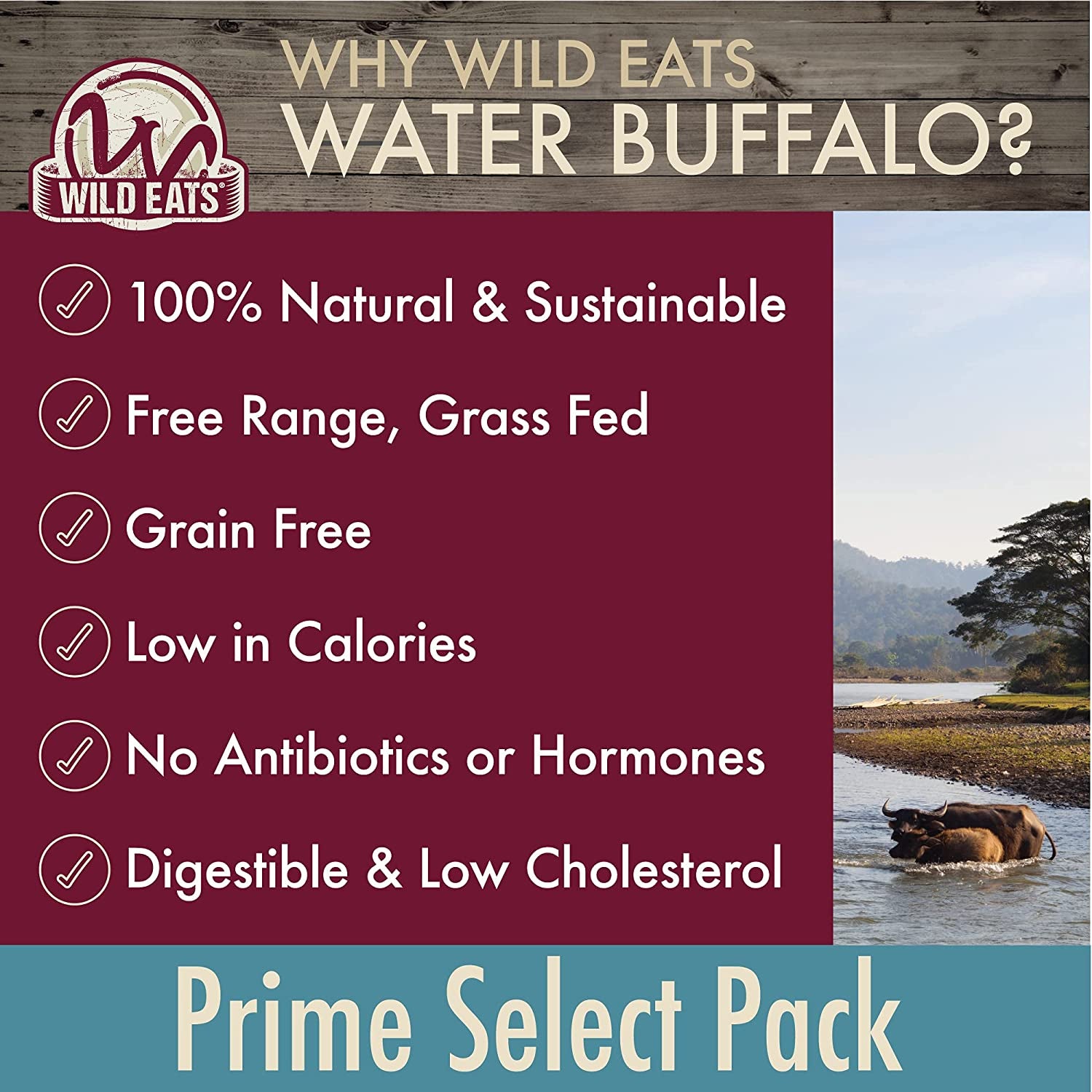 Water Buffalo Prime Select Bone Assortment Dog Chews, Pack of 7 | Long Lasting Treats, Grain Free and Gluten Free, 0.56 Lb Bag, Mix of Shapes and Sizes That Keeps Pups Busy and Satisfied