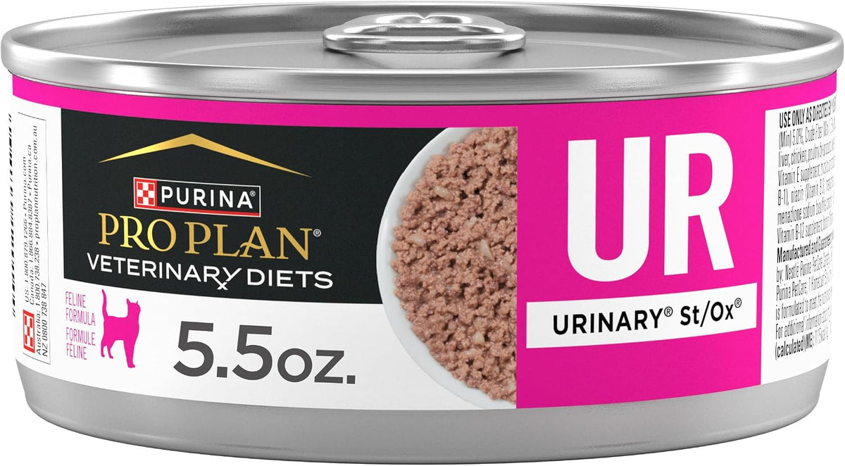 Purina Pro Plan Vet UR Urinary St/Ox Wet Cat Food - 24 Pack of 5.5 Oz Cans for Optimal Urinary Health