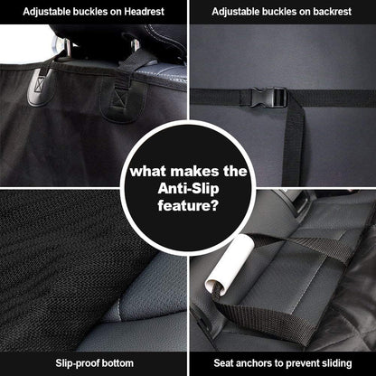Dog Seat Cover Cars Trucks Suvs, Thick 600D Heavy Duty Pets Car Seat Cover, Waterproof & Wear-Resistant Durable Nonslip Backing & Hammock Convertible, Black, 2 Pack | Thick 600D Oxford, Heavy Duty, Waterproof & Wear-Resistant, Durable Nonslip Backing Pet Car Seat Cover