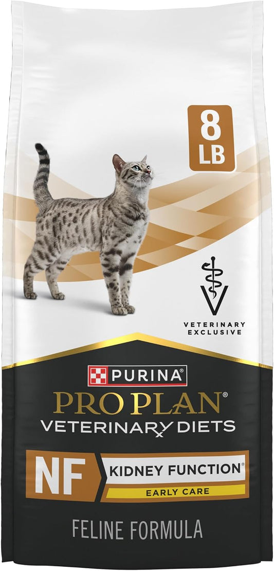 Purina Pro Plan Vet Diets NF Kidney Function Early Care Dry Cat Food - 8 lb for Optimal Feline Health