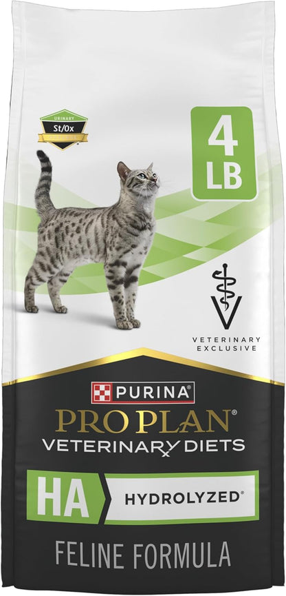 Purina  HA Hydrolyzed Dry Cat Food - 4 lb Bag for Sensitive Stomachs
