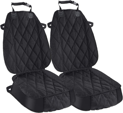 Dog Seat Cover Cars Trucks Suvs, Thick 600D Heavy Duty Pets Car Seat Cover, Waterproof & Wear-Resistant Durable Nonslip Backing & Hammock Convertible, Black, 2 Pack | Thick 600D Oxford, Heavy Duty, Waterproof & Wear-Resistant, Durable Nonslip Backing Pet Car Seat Cover