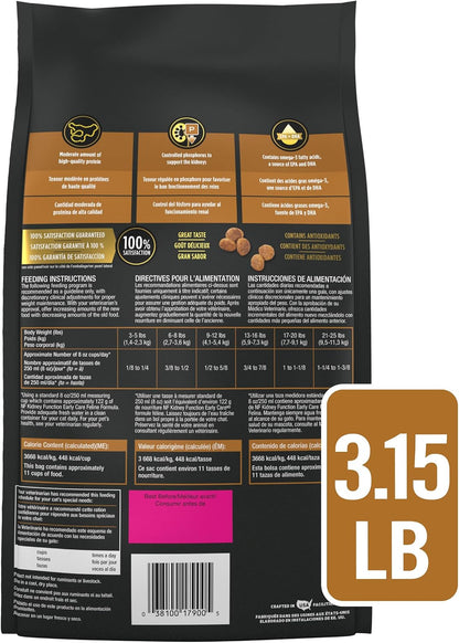 Purina Pro Plan Vet Diets NF Kidney Early Care Dry Cat Food - 3.14 lb Bag for Optimal Feline Health