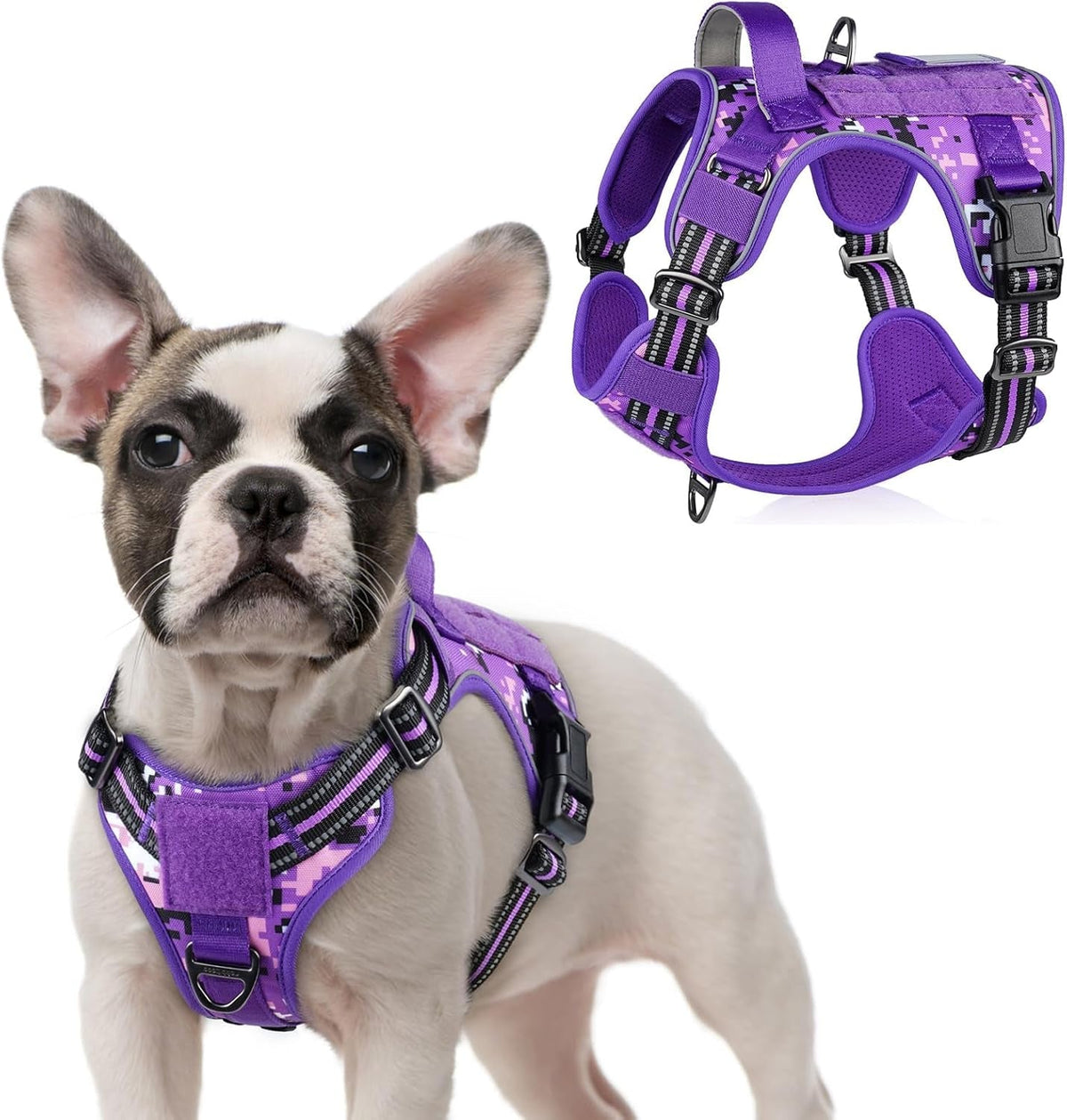 No Pull Tactical Dog Harness Molle Vest Adjustable Medium Large Dogs