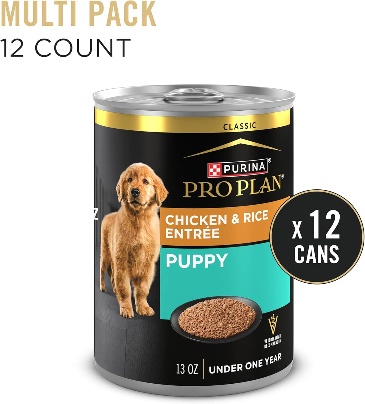 Purina Pro Plan Classic Chicken & Rice Wet Puppy Food Pate - 24 Cans of 13 Oz Delicious Nutrition!