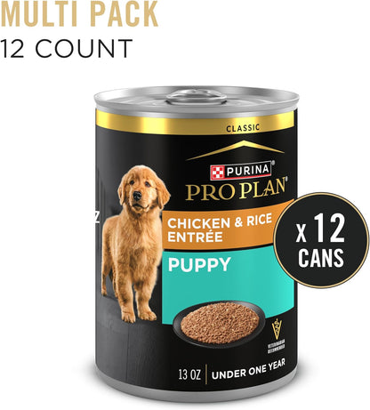Purina Pro Plan Classic Chicken & Rice Wet Puppy Food Pate - 24 Cans of 13 Oz Delicious Nutrition!