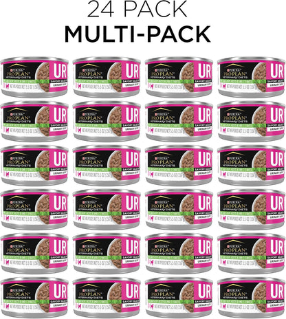 Purina Pro Plan Vet UR Urinary St/Ox Wet Cat Food - Turkey Flavor, 24 Pack of 5.5 Oz Cans