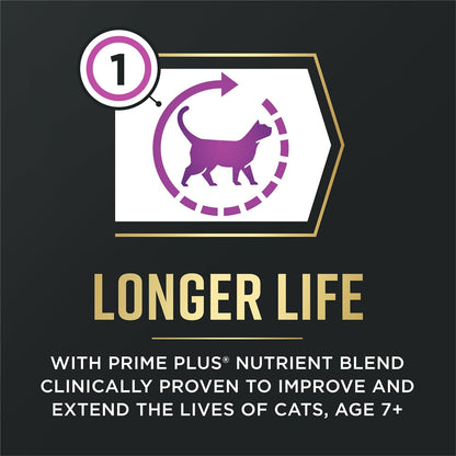 Purina Pro Plan Advantedge Senior Support Dry Cat Food with Chicken - 12 lb Bag for Optimal Health and Vitality