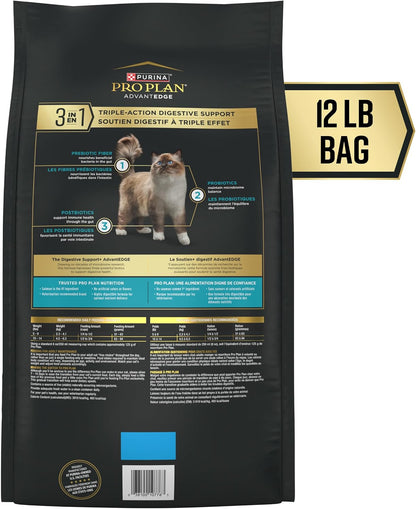 Purina Pro Plan Advantedge Salmon Dry Cat Food for Optimal Digestive Support - 12 Lb Bag