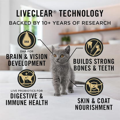 Purina Pro Plan Liveclear Chicken & Rice Dry Kitten Food - 5.5 lb Bag for Happy, Healthy Kittens