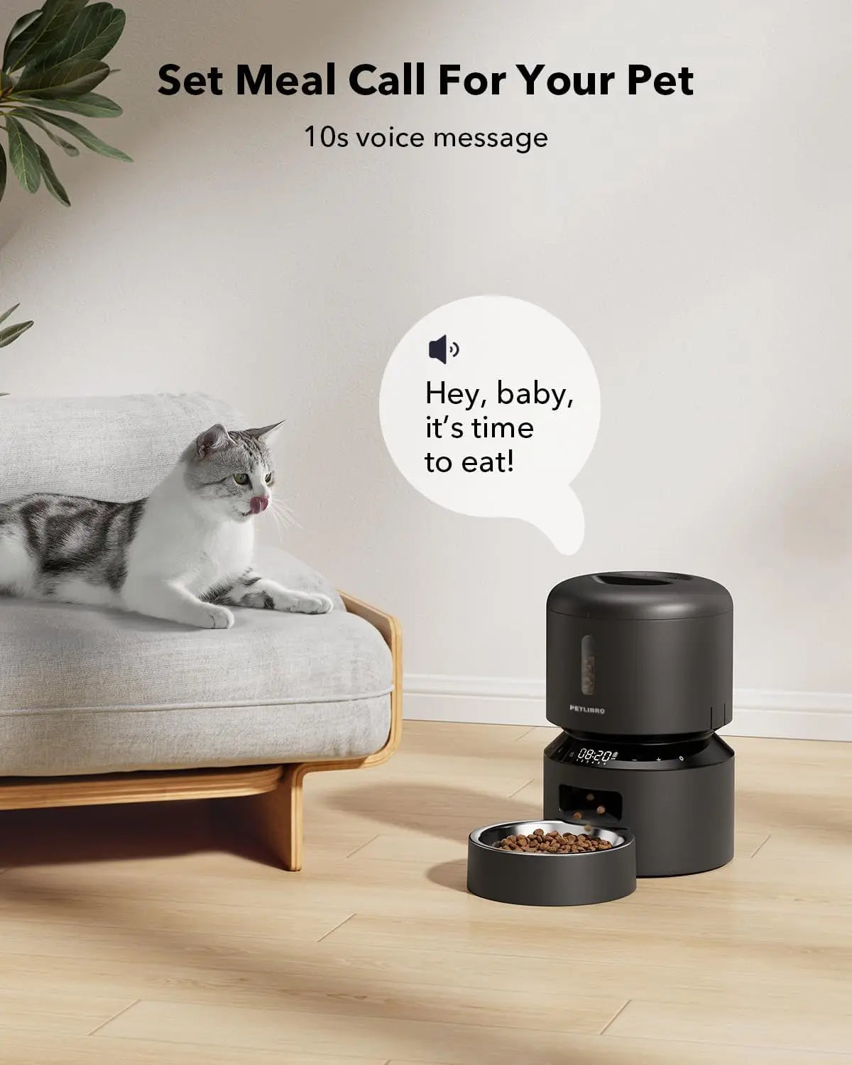 Automatic Pet Feeder 3L/5L with Camera, Timed Portions, Voice Call, Dual Power