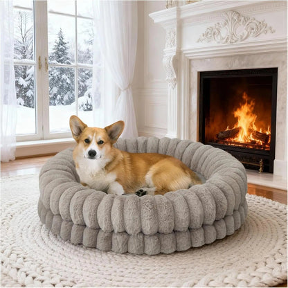 BALANCE Luxury Donut Dog Bed | Orthopedic Calming Round Bed (Washable)