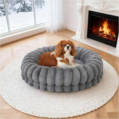 BALANCE Luxury Donut Dog Bed | Orthopedic Calming Round Bed (Washable)