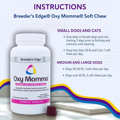 Postnatal Soft Chews for Lactating Dogs & Cats, Breeder Support, 40 Ct
