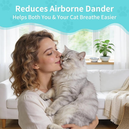 Cat Dander Remover Spray Natural Allergy Relief No Rinse Anti Dander