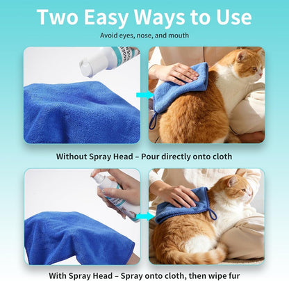 Cat Dander Remover Spray Natural Allergy Relief No Rinse Anti Dander