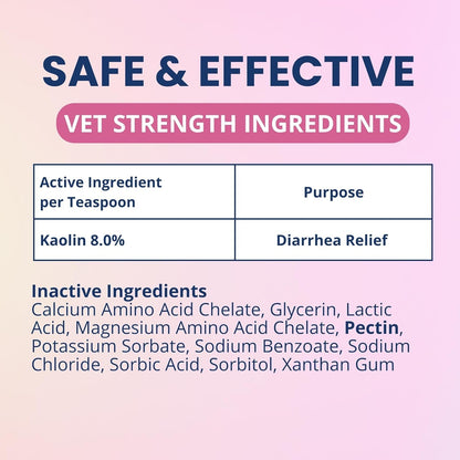 Cat Digestive Support Liquid Anti Diarrhea Kaolin Pectin Upset Stomach 4oz