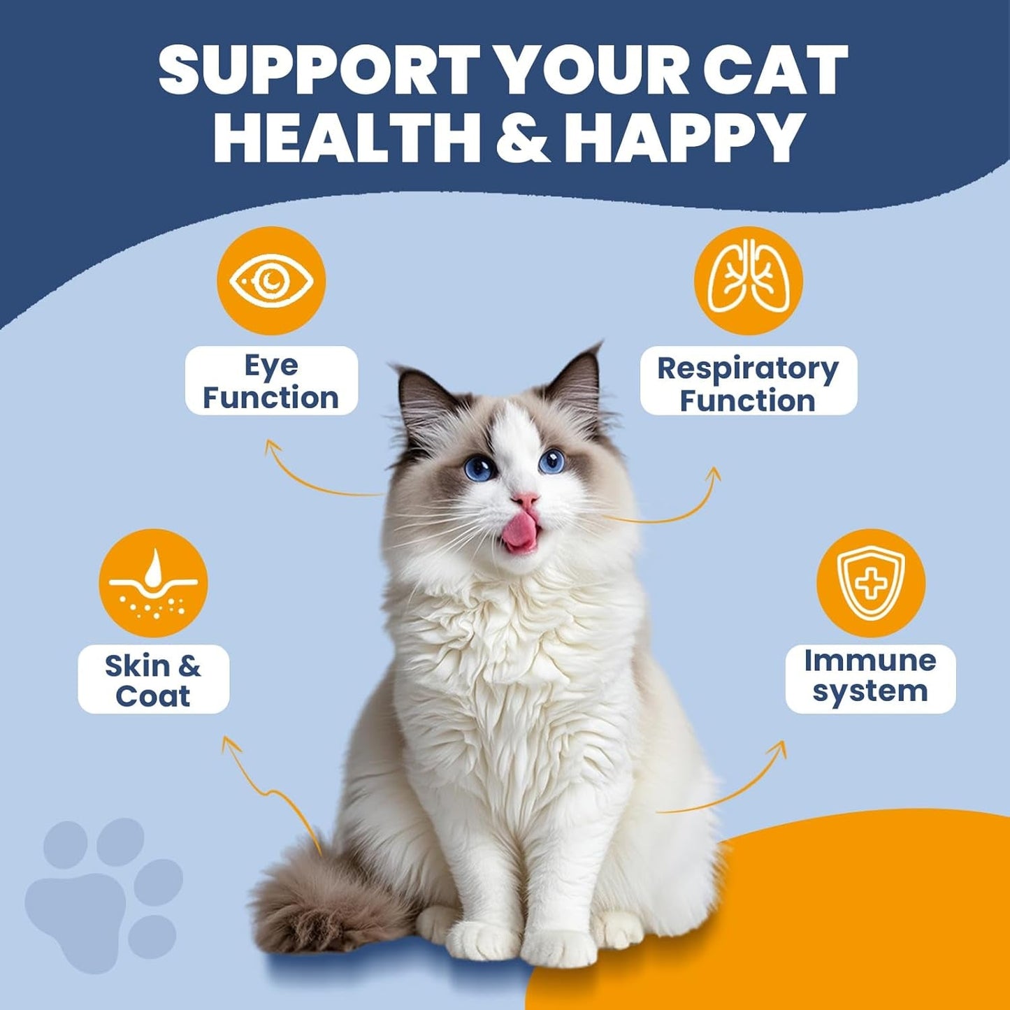 Cat Lysine Paste Immune Respiratory Eye Support Taurine Omega 3 Chicken 60ml