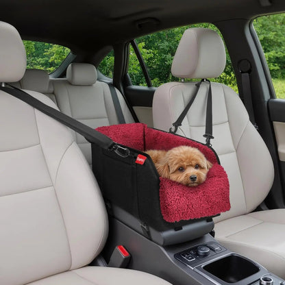 Center Console Dog Car Seat for Small Dogs, Portable Pet Booster Seat