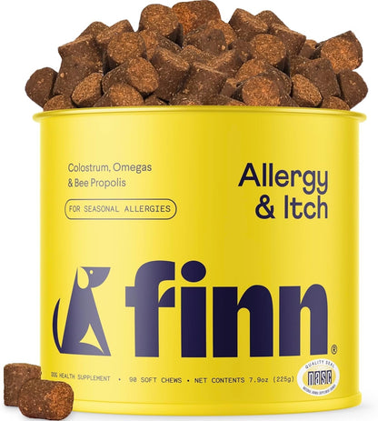 Dog Allergy Chews Itch Relief Immune Skin Support Probiotics Omega 90 Ct