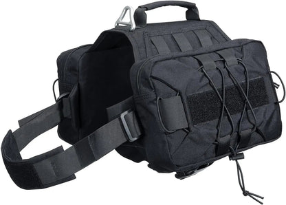 Dog Backpack Tactical Saddle Bag 900D Nylon Hiking Camping Pack Large Dogs