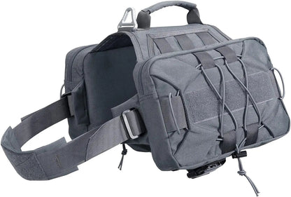 Dog Backpack Tactical Saddle Bag 900D Nylon Hiking Camping Pack Large Dogs