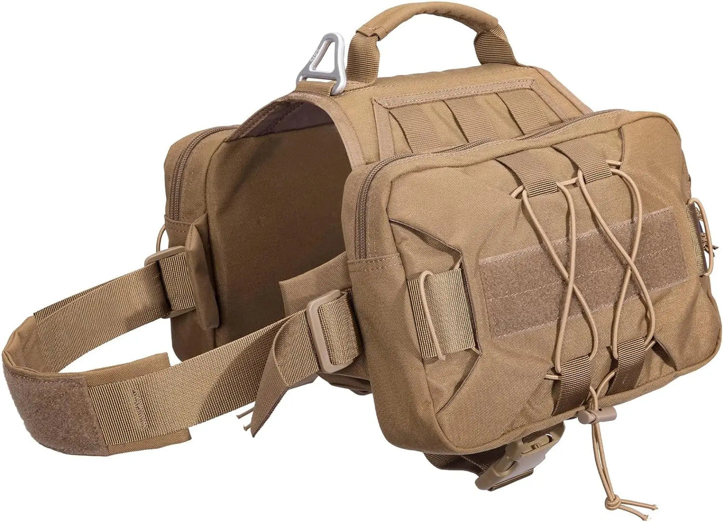 Dog Backpack Tactical Saddle Bag 900D Nylon Hiking Camping Pack Large Dogs