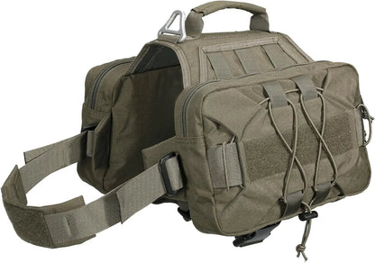 Dog Backpack Tactical Saddle Bag 900D Nylon Hiking Camping Pack Large Dogs