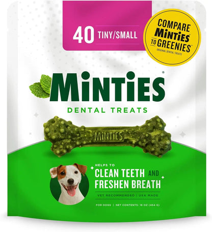 Minties Dental Dog Treats – Vet-Recommended Mint Bones for Clean Teeth