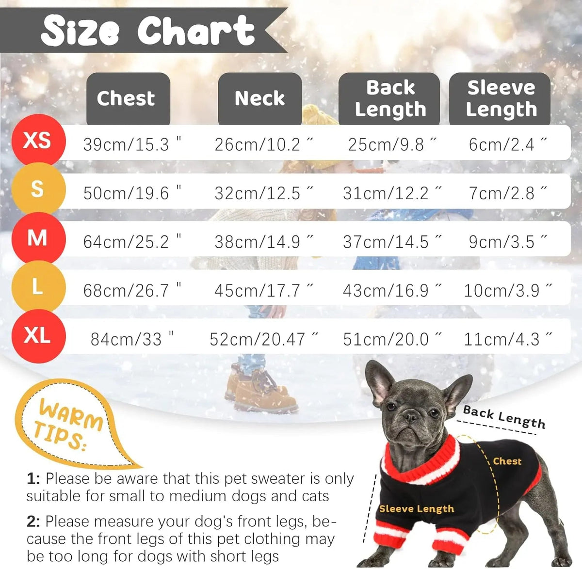 Dog Winter Fleece Pullover Sweater, Soft Warm Hoodie for Small to Medium Dogs