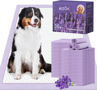 Extra Large Dog Pee Pads 28x34 Lavender Scent Leak Proof 8 Cup 40 Count