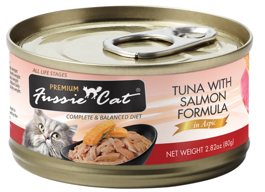 Fussie Cat Premium- Tuna With Salmon Formula In Aspic (2.82oz)