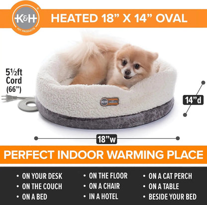 Heated Cat Bed - Soft and Cozy Snuggle Cup for Ultimate Cat Comfort