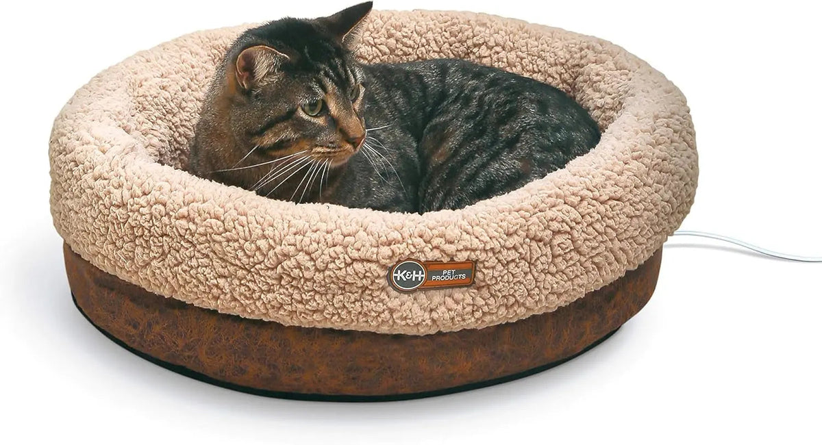 Heated Cat Bed - Soft and Cozy Snuggle Cup for Ultimate Cat Comfort
