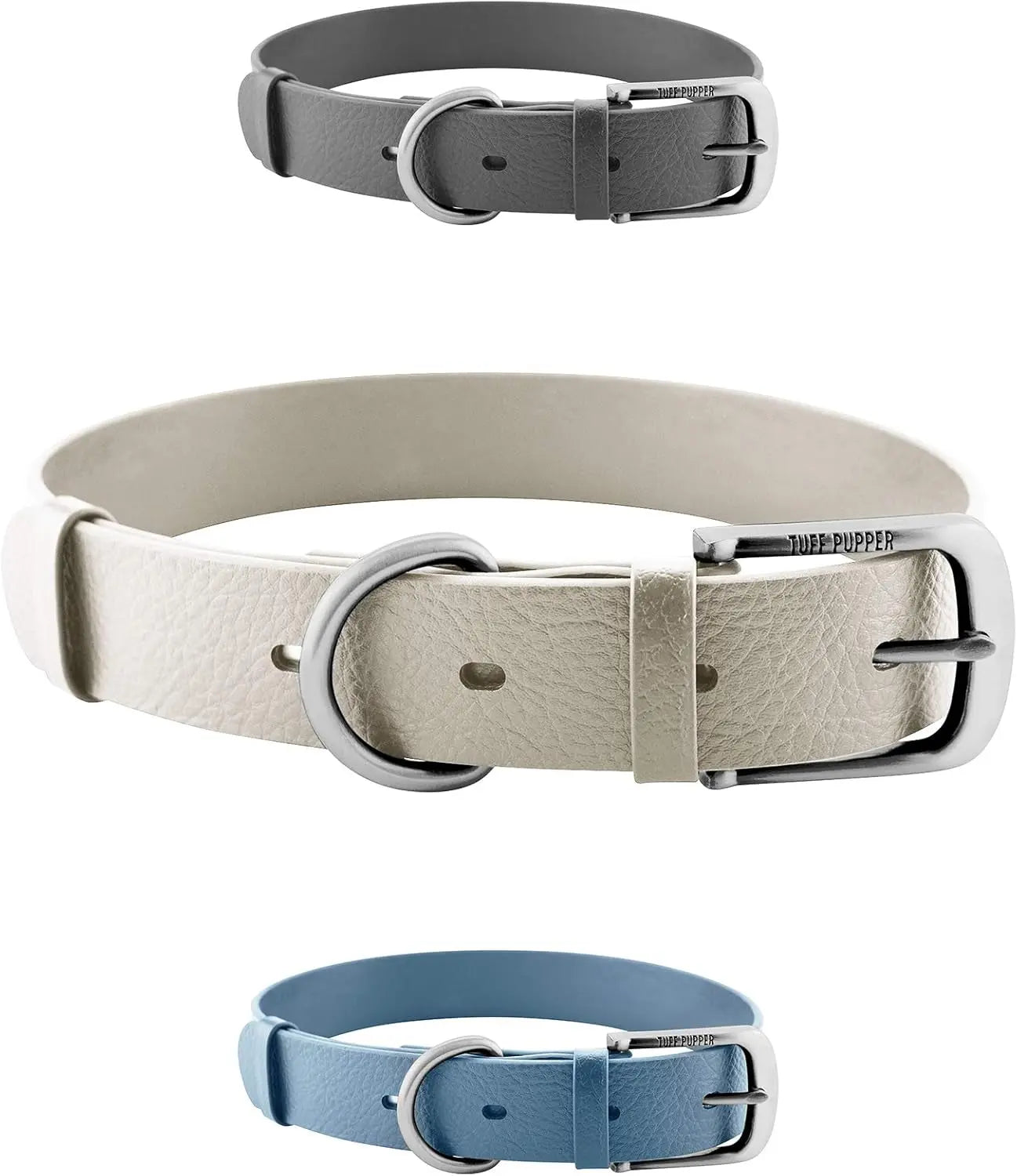 Heavy Duty Waterproof Dog Collar Metal Buckle Odor Proof XS–L (all colors)
