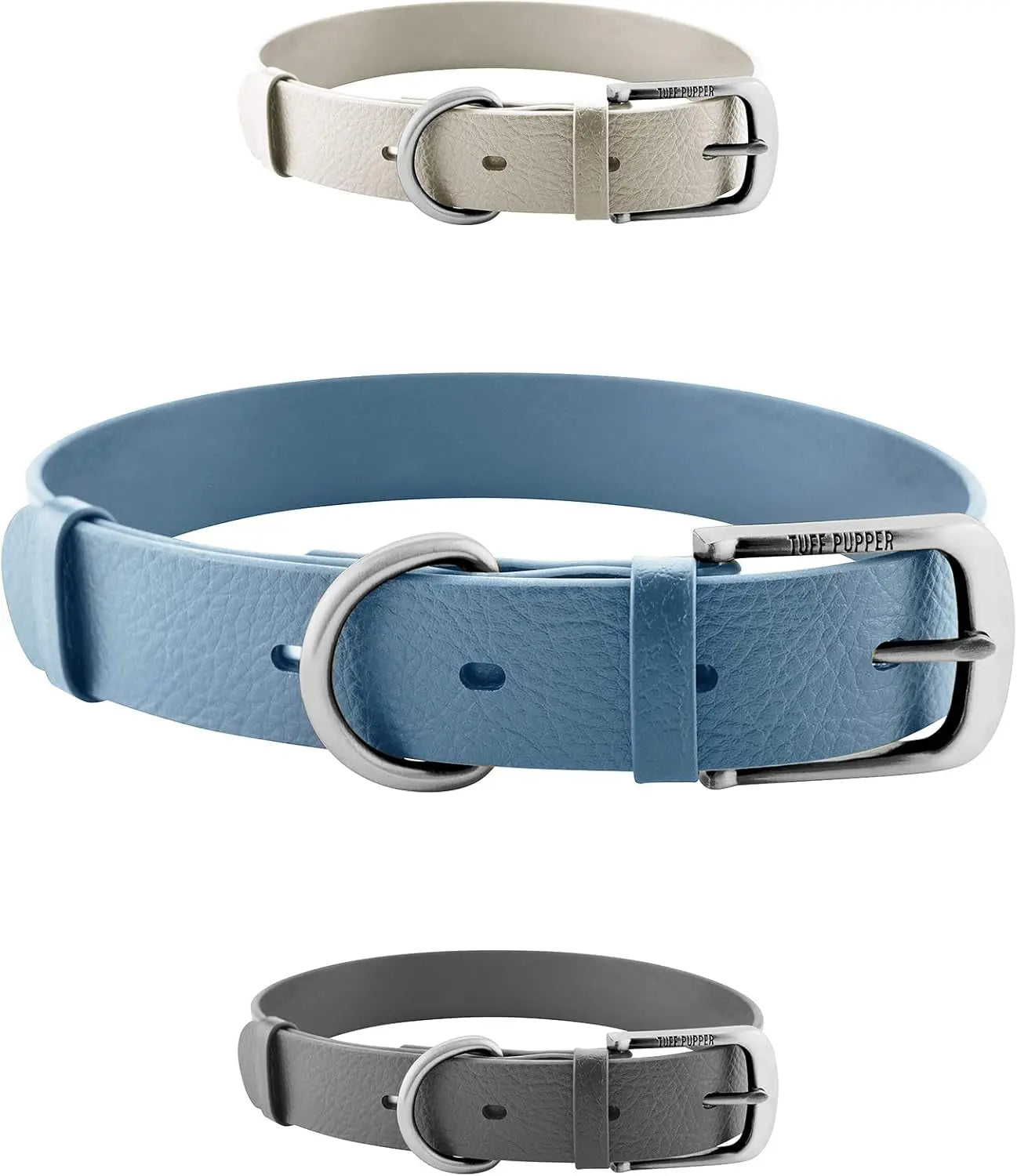 Heavy Duty Waterproof Dog Collar Metal Buckle Odor Proof XS–L (all colors)