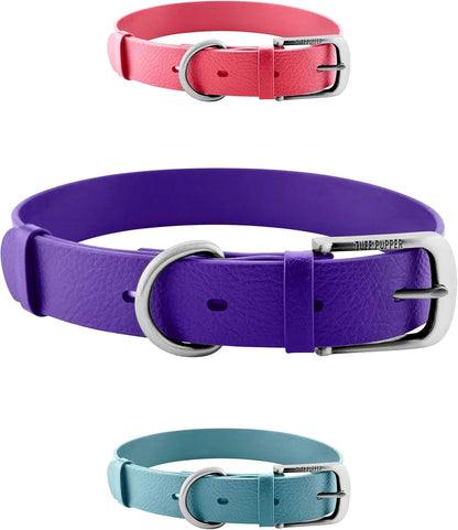 Heavy Duty Waterproof Dog Collar Metal Buckle Odor Proof XS–L (all colors)